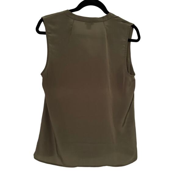 J.Crew Ruffle Green Blouse Tank - Size 10 - Picture 2 of 4